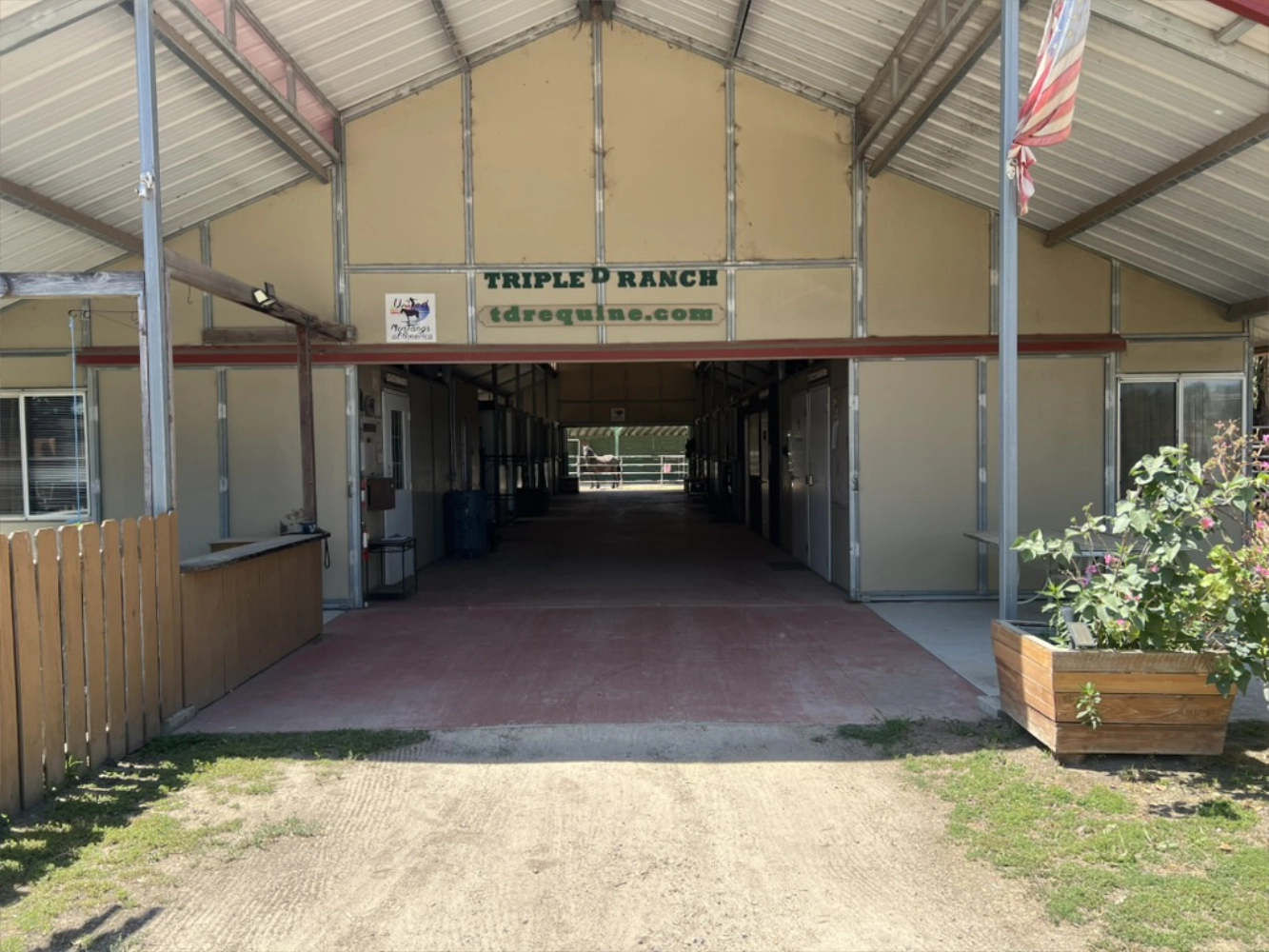 Triple D Ranch barn front, view 3