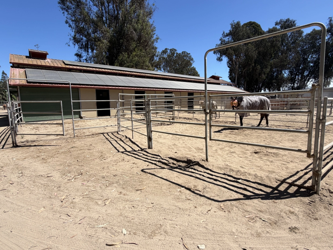 Barn stall run at Triple D Ranch, view 3