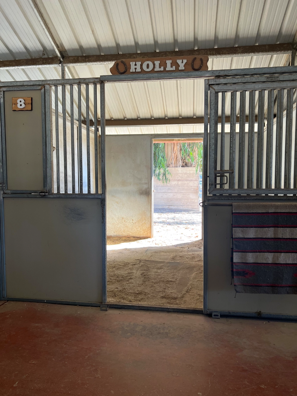 Open barn stall at Triple D Ranch