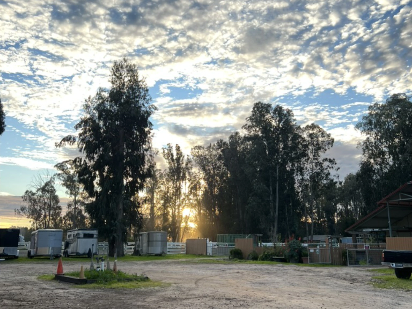 Sunset over Triple D Ranch